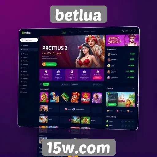 Análise da interface do usuário do site Betlua